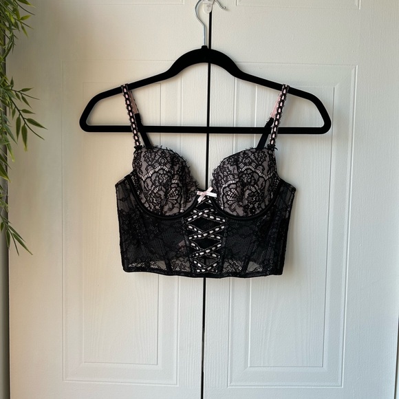 Victoria Secret Black and Pink Corset - Picture 2 of 9